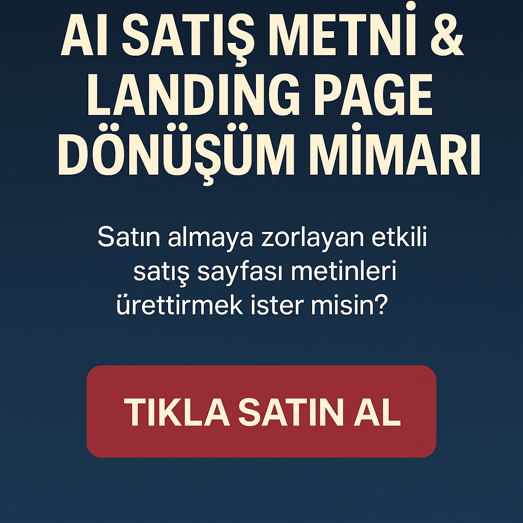 Muazzamsı ; AI Satış Metni & Landing Page Dönüşüm Mimarı